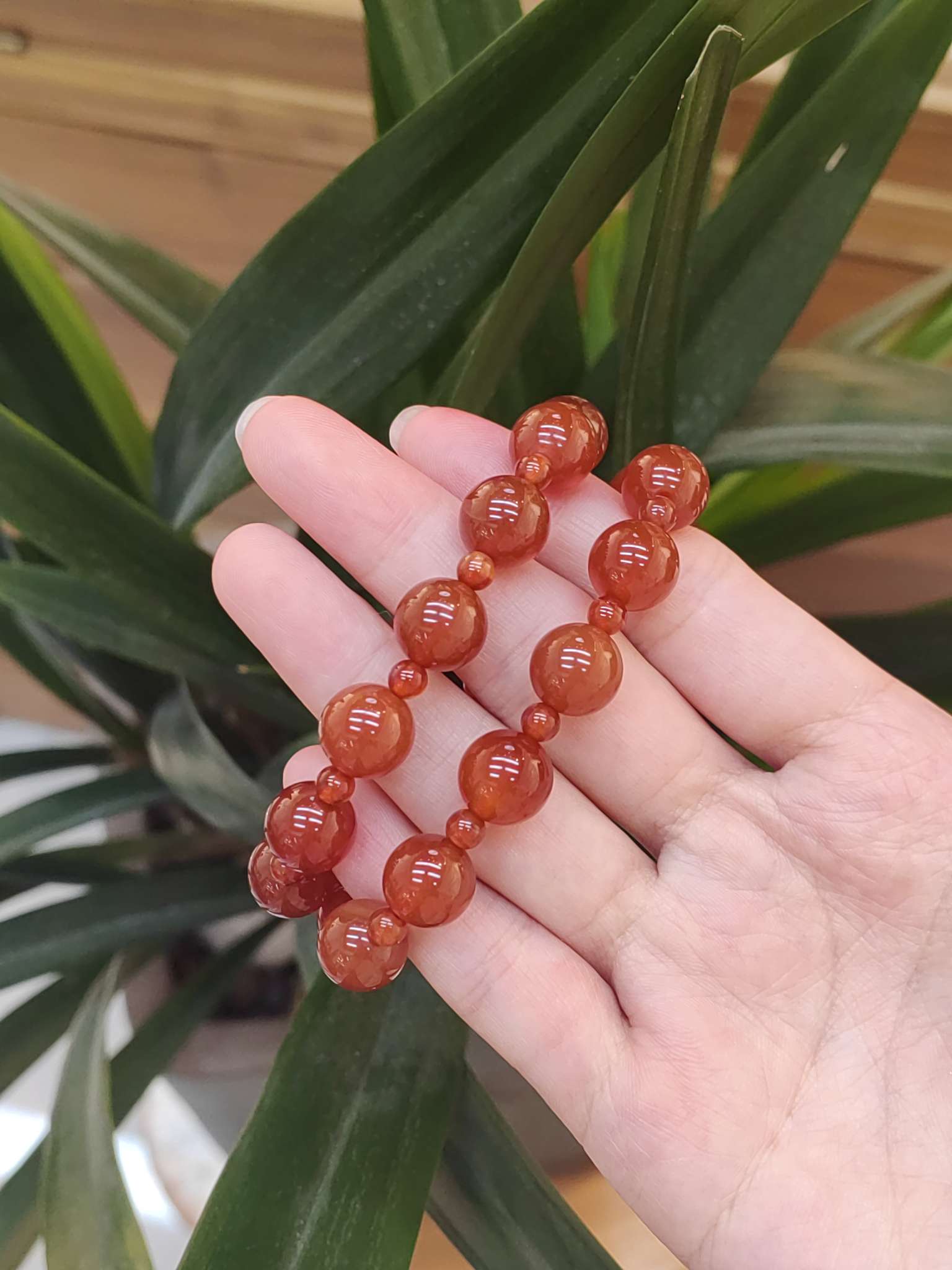 道毅珠宝 许我耀眼许妍同款赵露思同款红玛瑙双圈手串显白女生情侣手串手链明星同款手串本命年手串平价天然玛瑙平价高货详情图3