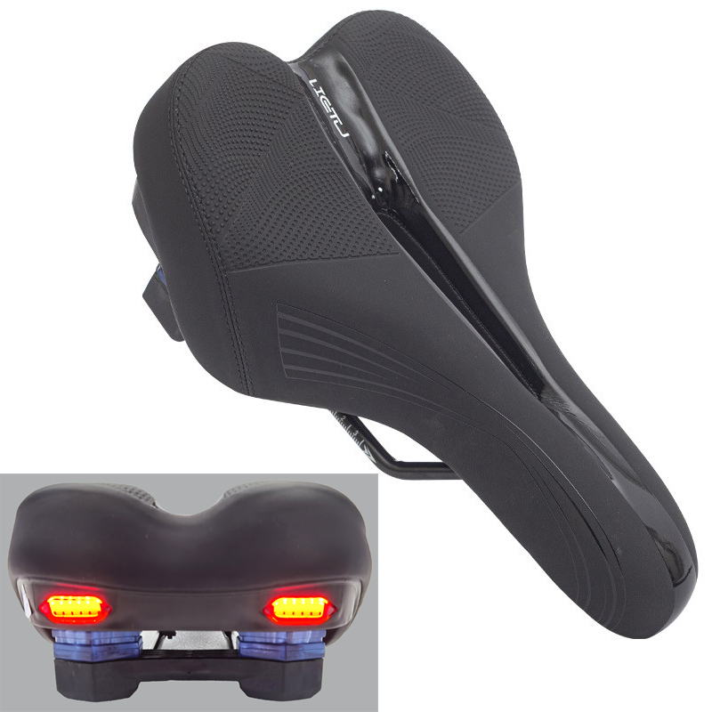 Q3ST-1, Q3ST-2 saddles (with lights), enlarged bicycle saddles with lights, mountain bike seat cushions, bicycle seat cushions, seat cushion bags