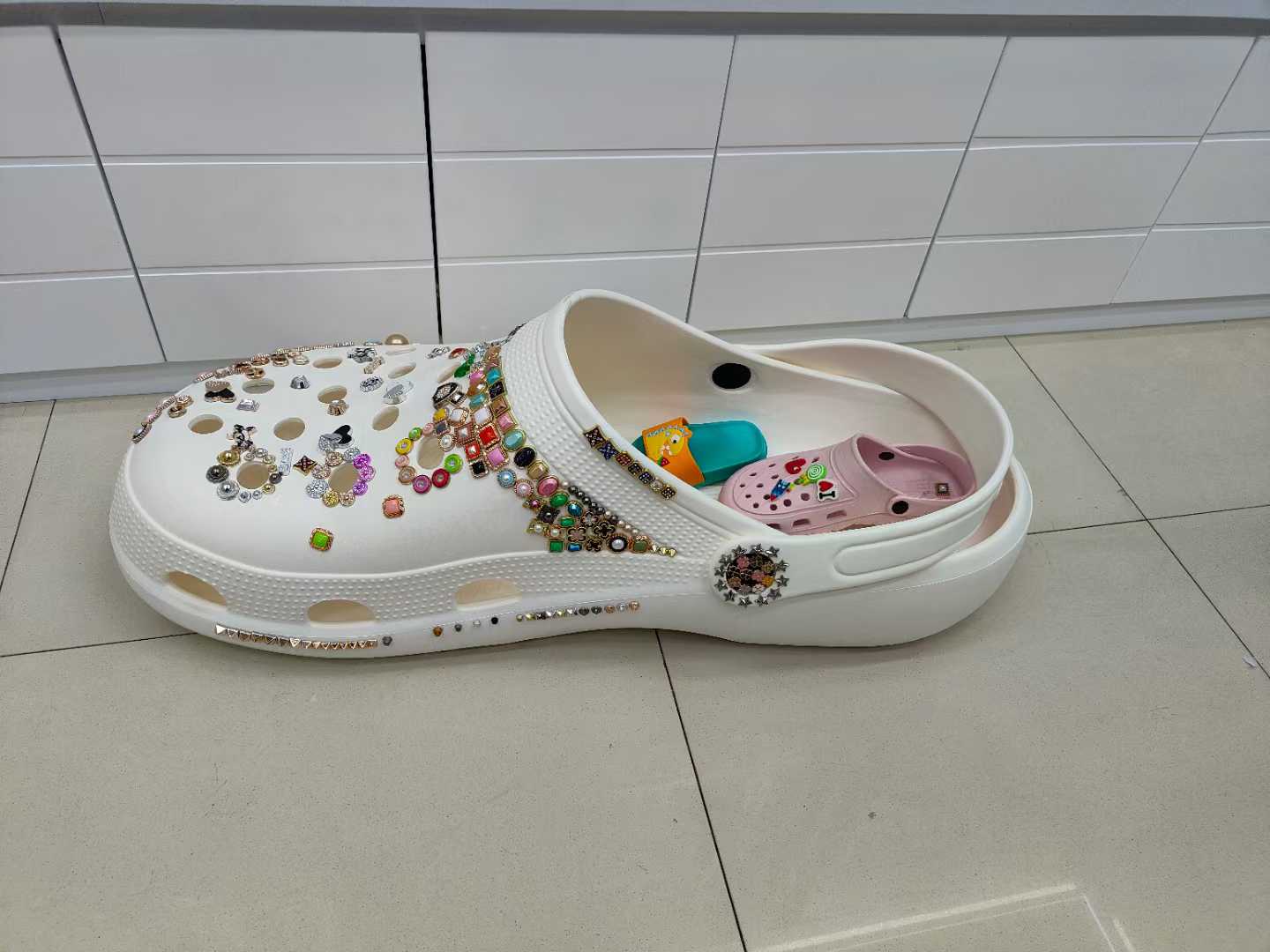 洞洞鞋装饰蝴蝶结可爱卡通鞋花鞋扣配件PVC软胶装饰扣