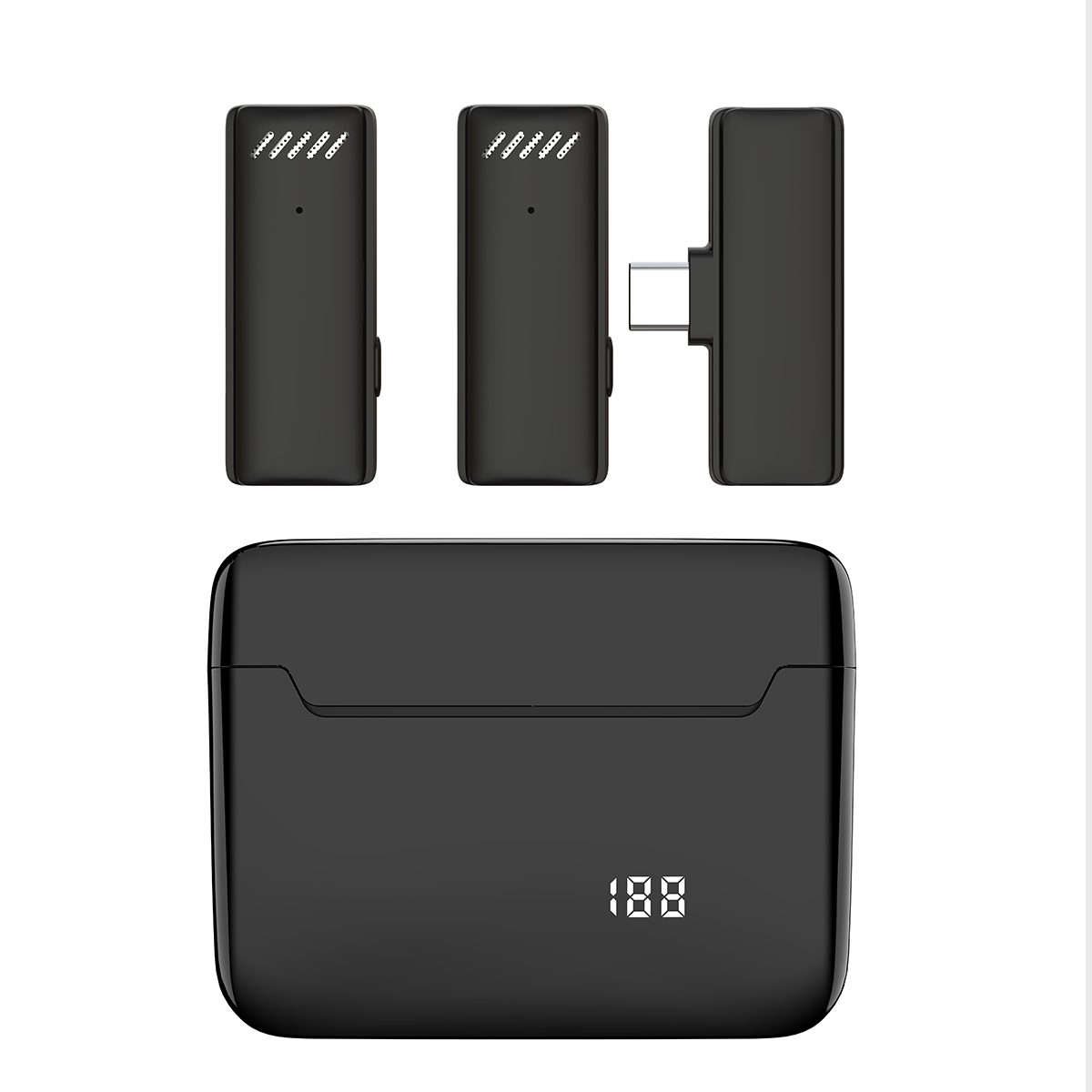 Cross-Border S13 Smart Noise-Cancelling Wireless Lapel Microphone Three-In-One Douyin Live Streaming Microphone Outdoor Device Item Picture