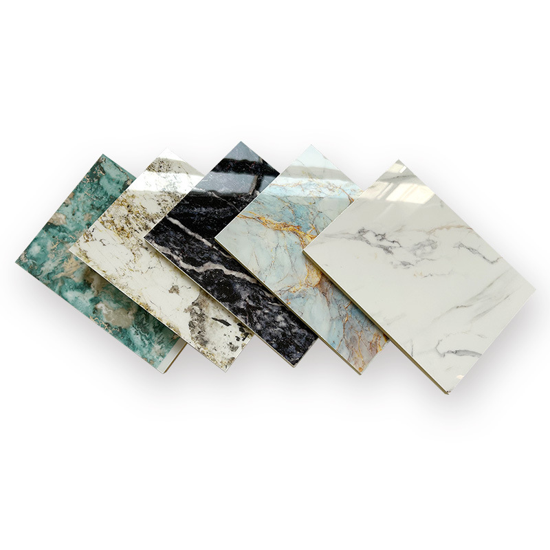 UV板仿大理石板鎏金板饰面石材岩板石塑护墙板高光微晶板