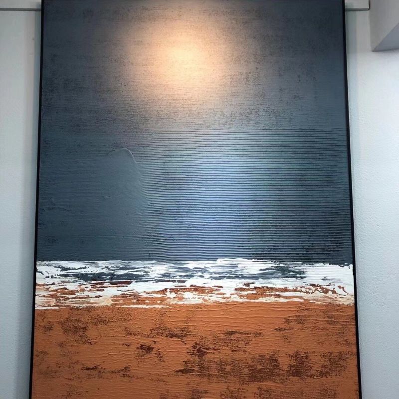 抽象简约风格油画酒店别墅设计风格装修挂画装饰画