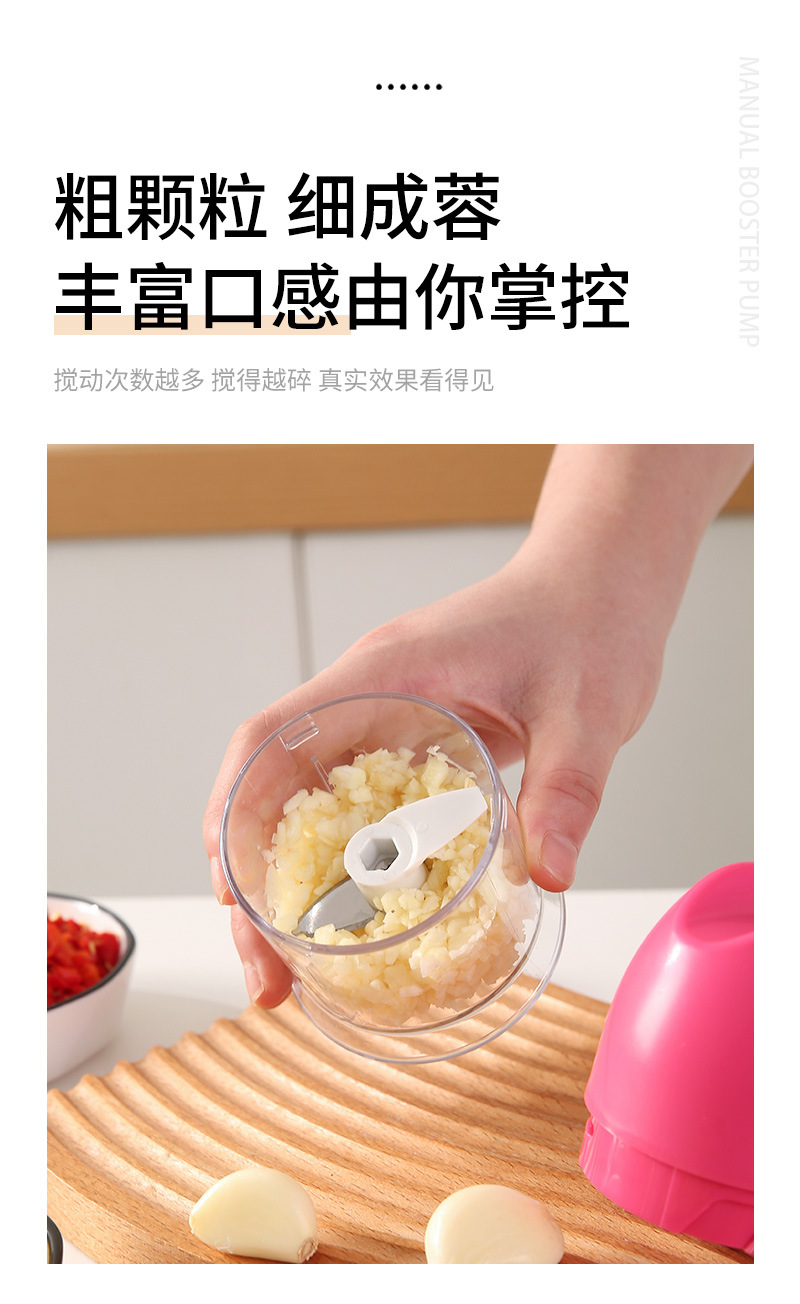 手动拉蒜器，多功能迷你打蒜器，手摇压蒜器（196-6256）详情6