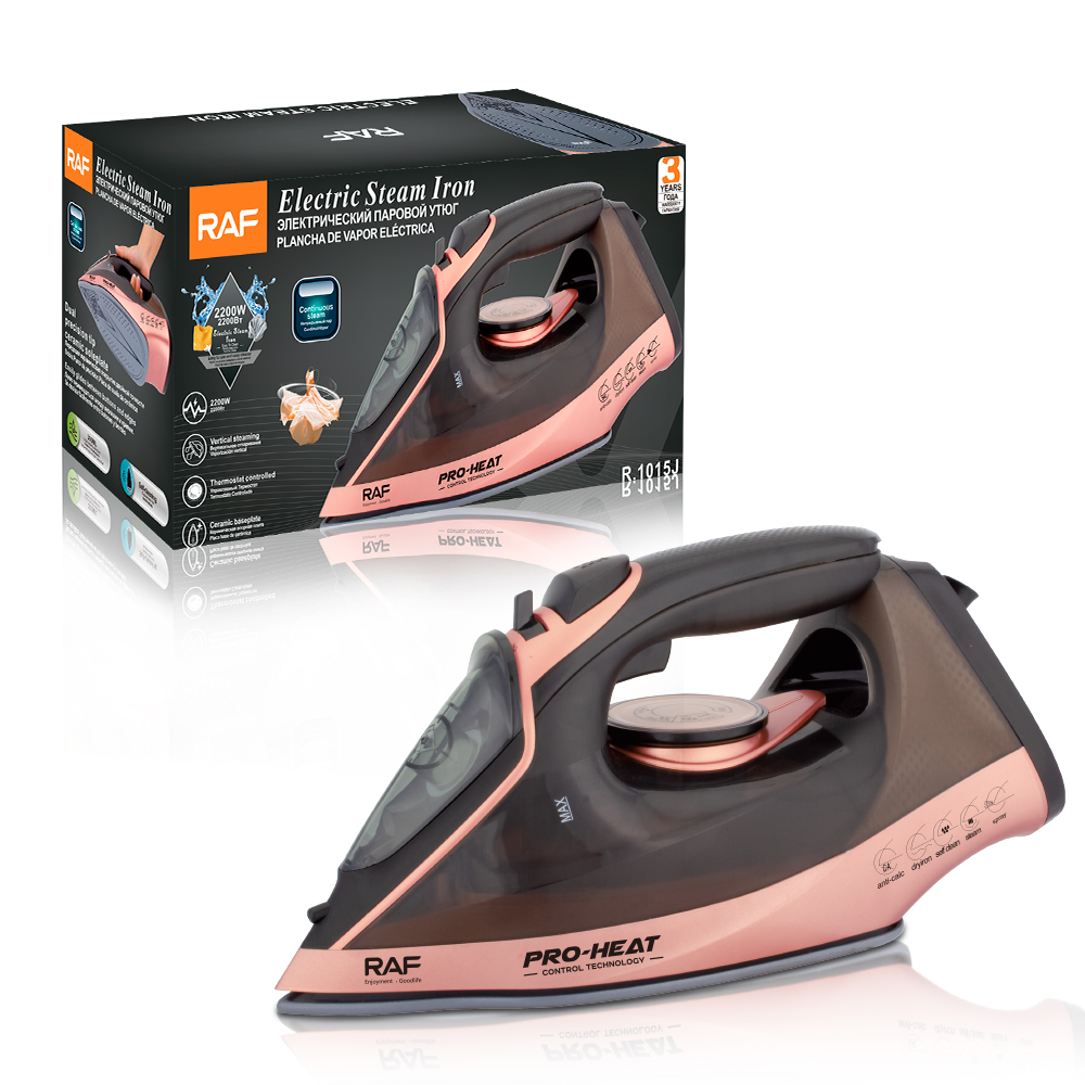 RAF European standard cross-border household 2200W steam iron, handheld hanging electric iron with wire, dry and wet dual-purpose Item Picture