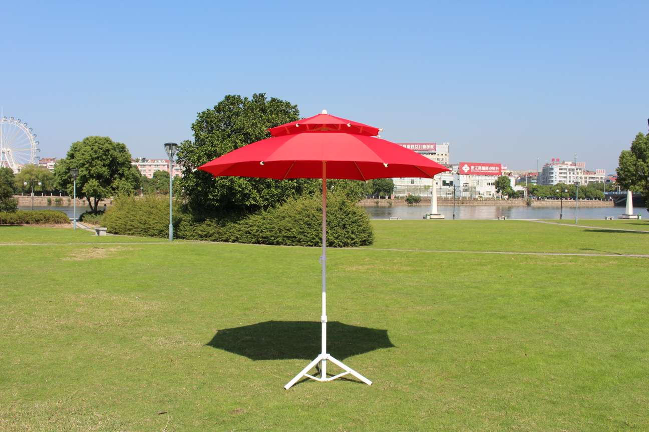 户外大型商用遮阳伞防雨挡风遮阳伞防紫外线户外休闲伞户外伞具双顶伞庭院伞3米详情图4