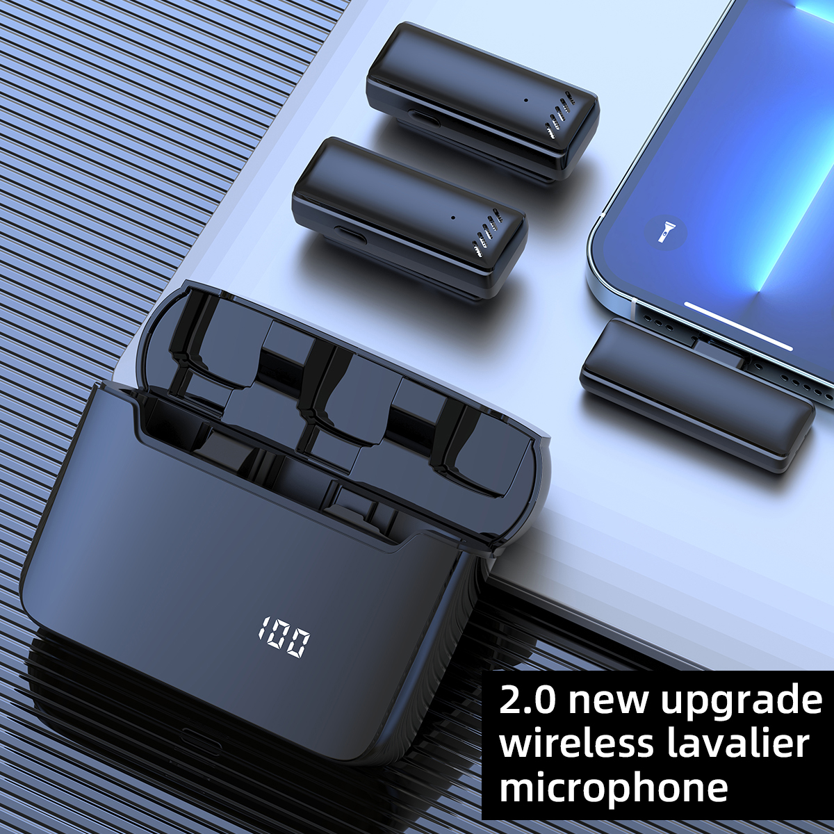 Cross-Border S13 Smart Noise-Cancelling Wireless Lapel Microphone Three-In-One Douyin Live Streaming Microphone Outdoor Device