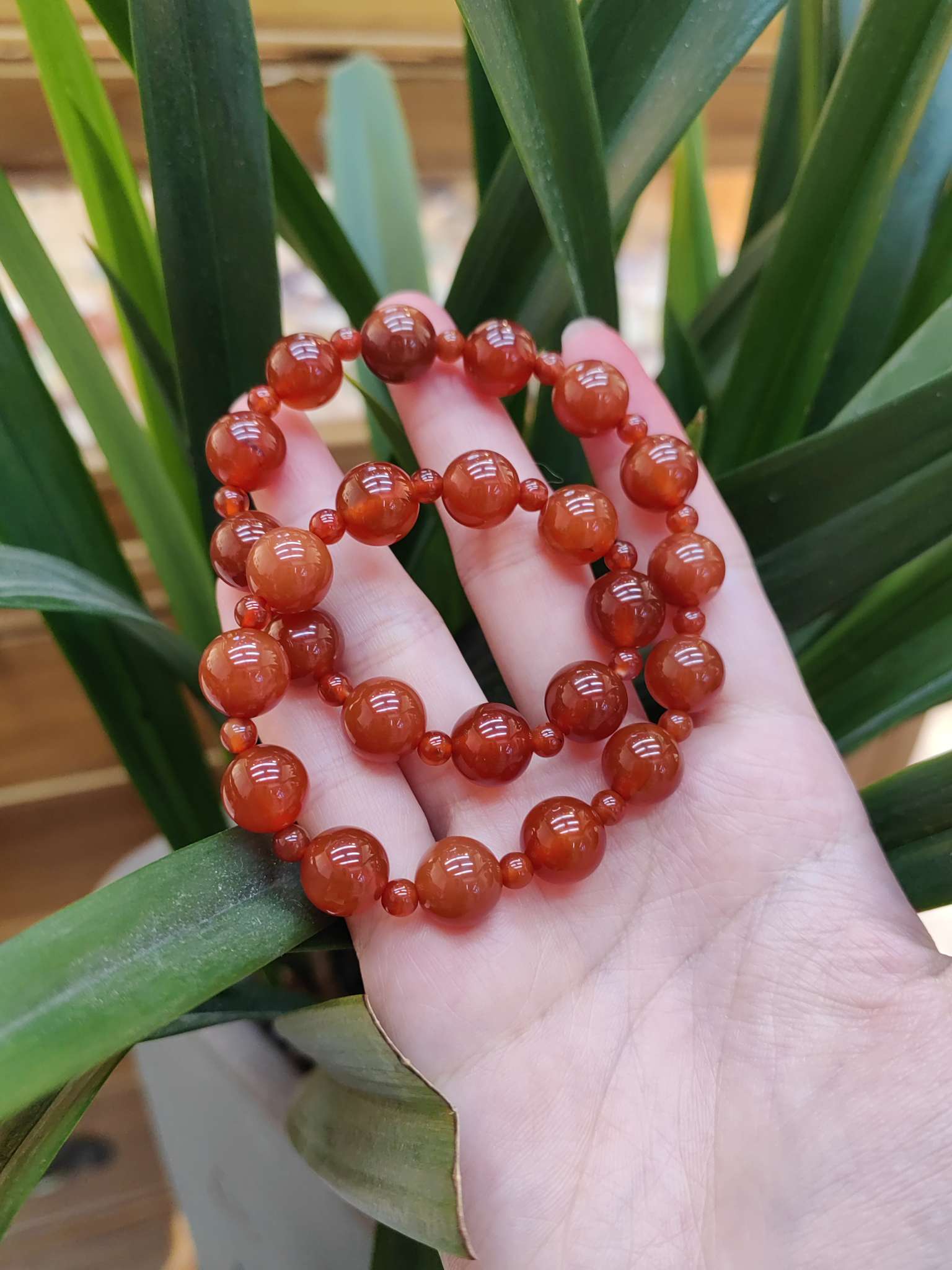 道毅珠宝 许我耀眼许妍同款赵露思同款红玛瑙双圈手串显白女生情侣手串手链明星同款手串本命年手串平价天然玛瑙平价高货详情图2