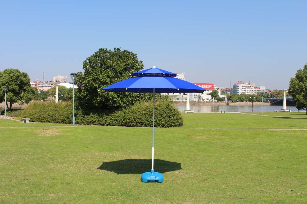 户外大型商用遮阳伞防雨挡风遮阳伞防紫外线户外休闲伞户外伞具双顶伞庭院伞3米产品图