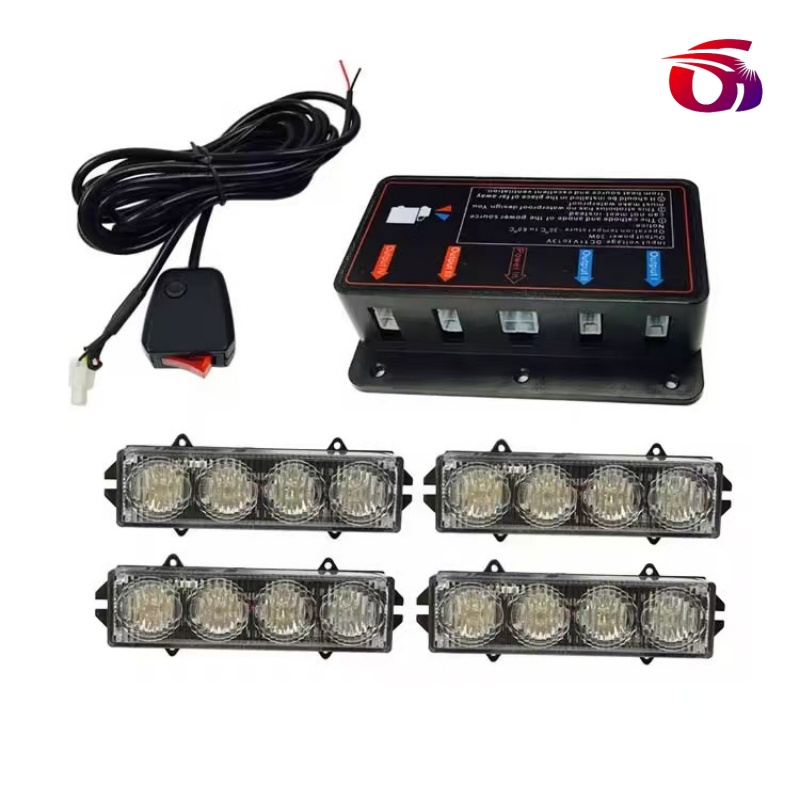 High-power one-to-four car grille flashing light, 4LED flashing grille lane opening warning light, truck side light Application Scenario