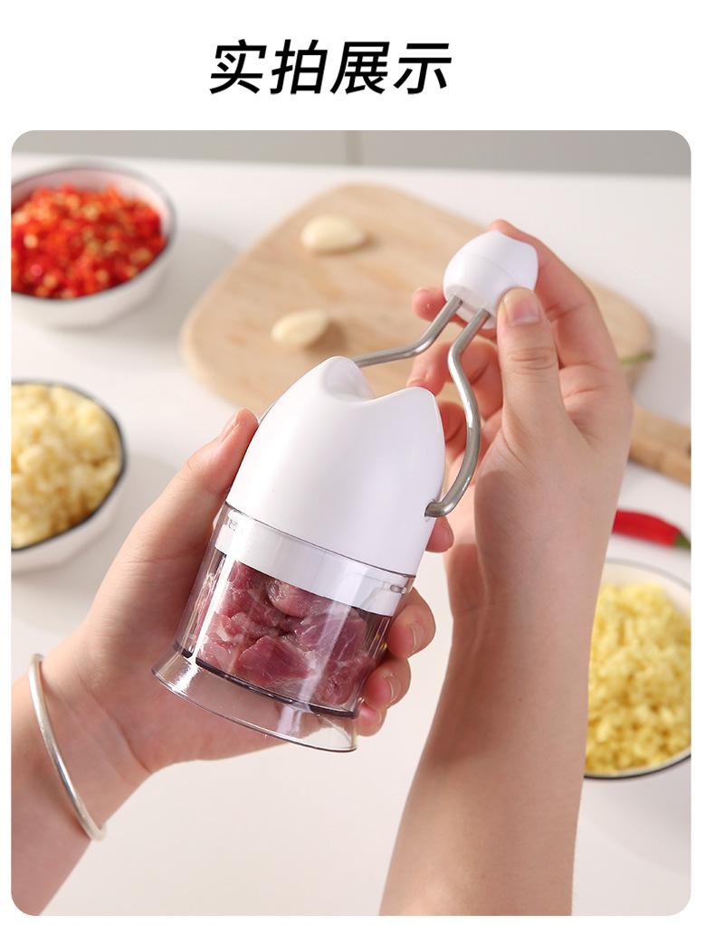 手动拉蒜器，多功能迷你打蒜器，手摇压蒜器（196-6256）详情16