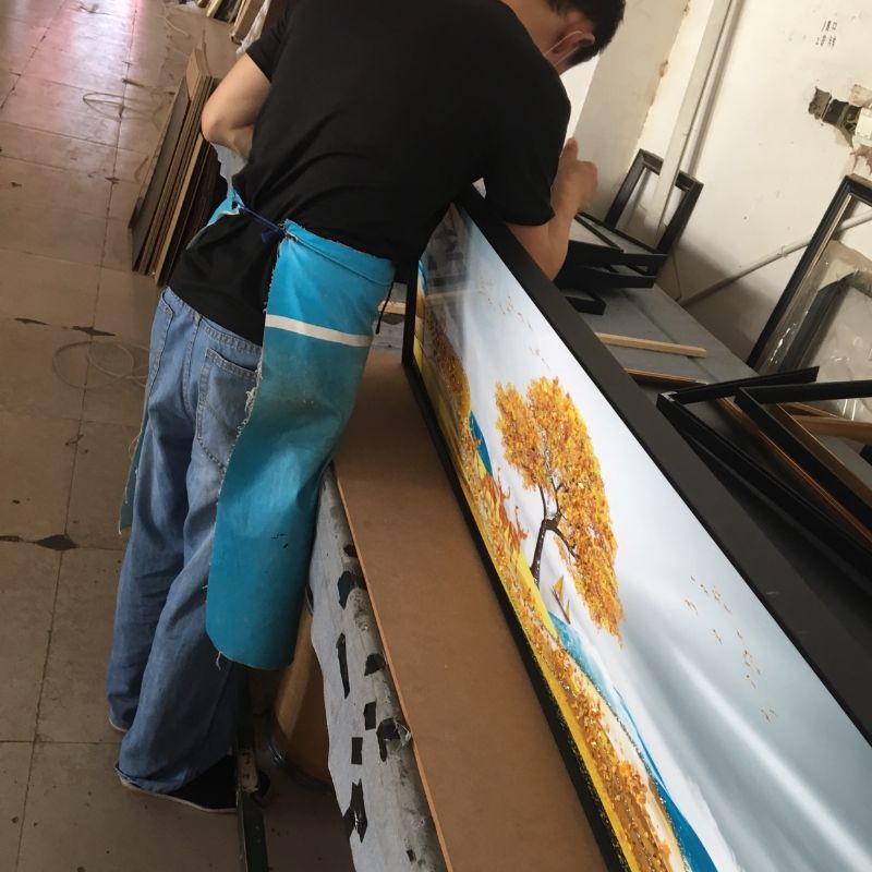 宾馆酒店挂画客房床头画铝合金画40X150cm,50X150cm装饰画细节图