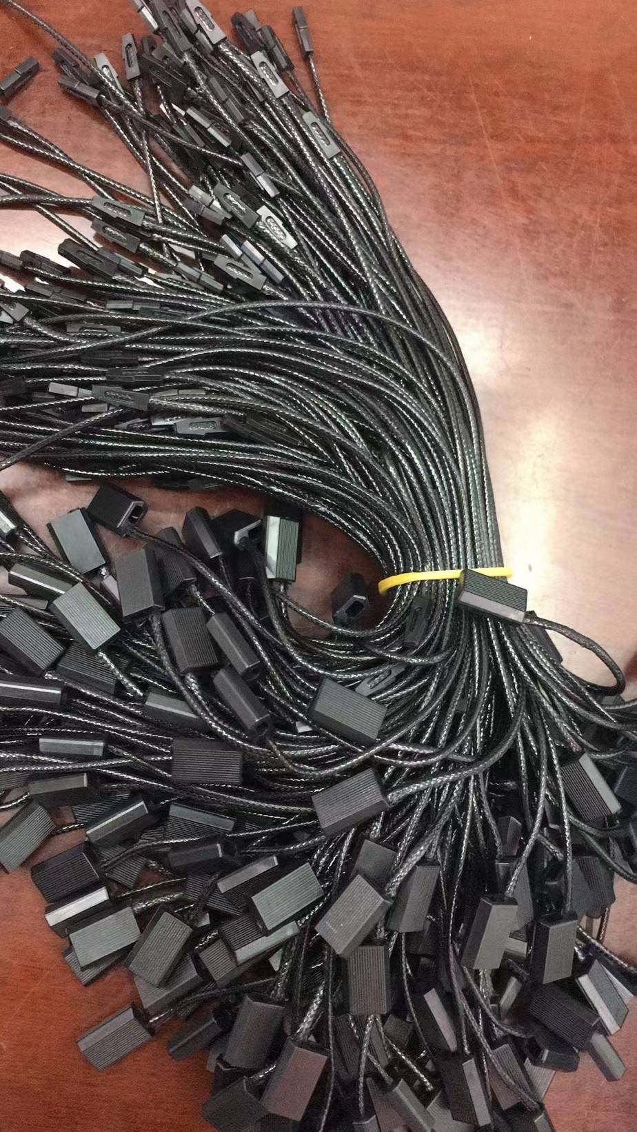 厂家直销吊牌串绳涤纶绳珠宝女装10cm手穿绳厂家直销 子弹头吊粒