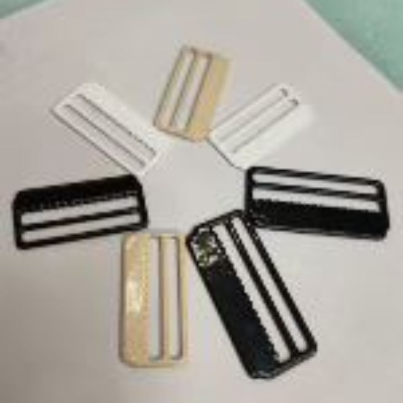 厂家直销帽子配件铁包尼龙胶太阳遮阳帽调节扣日字扣