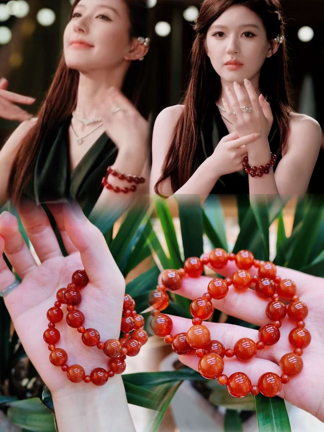 道毅珠宝 许我耀眼许妍同款赵露思同款红玛瑙双圈手串显白女生情侣手串手链明星同款手串本命年手串平价天然玛瑙平价高货详情图1