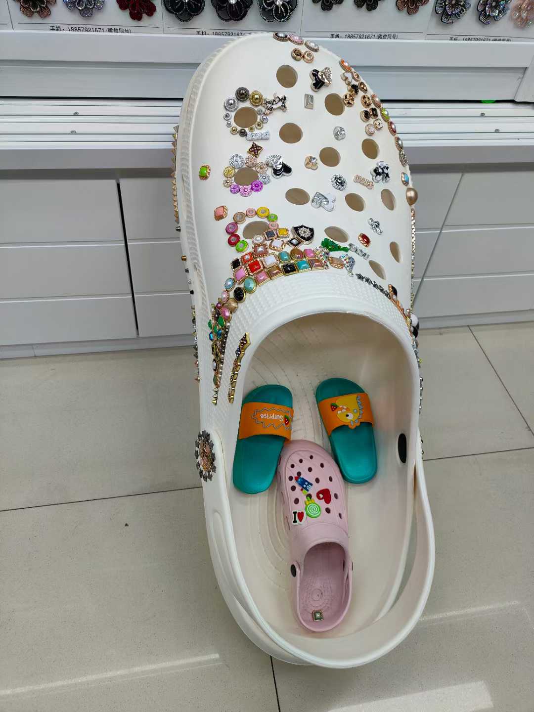 洞洞鞋diy精美闪钻花扣高级感DIY装饰鞋花鞋扣配饰