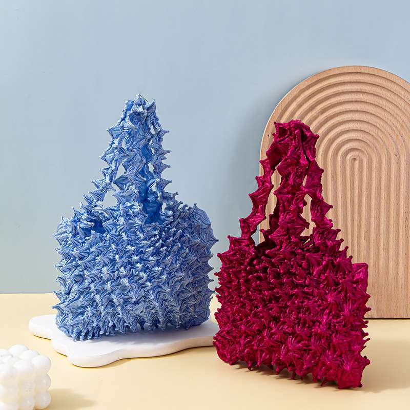 Sea urchin bag, durian bag slices, original, pure handcrafted, alternative bag, fashionable women's bag, multi-functional handbag, women's casual, versatile, trendy, lightweight, large capacity Item Picture