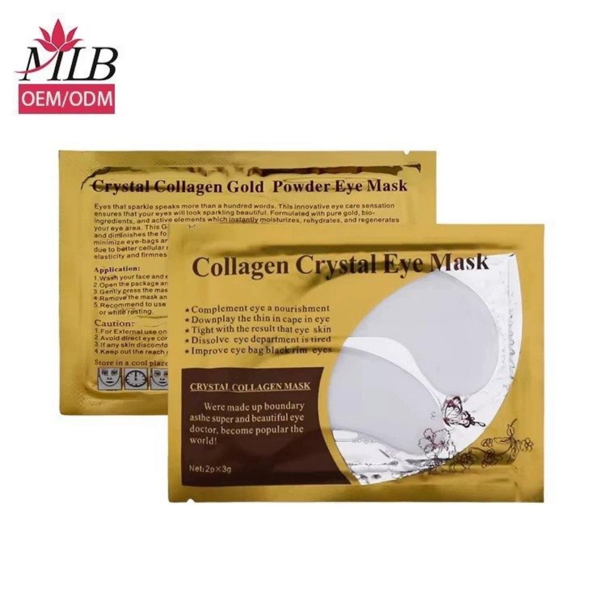 Cross-border collagen crystal eye mask for foreign trade: Improving dark circles and reducing eye wrinkles Hydrogel eye mask with butterfly bag packaging Application Scenario