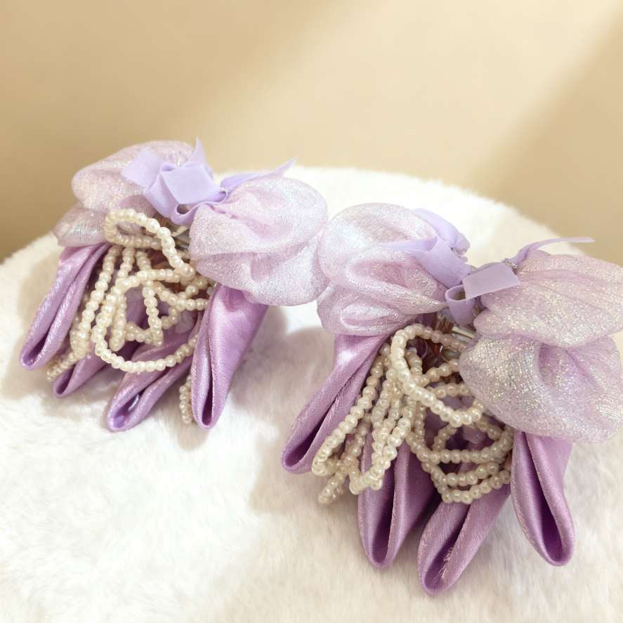 紫色爱丽丝抓夹头饰儿童小女孩发夹发饰可爱甜美百搭