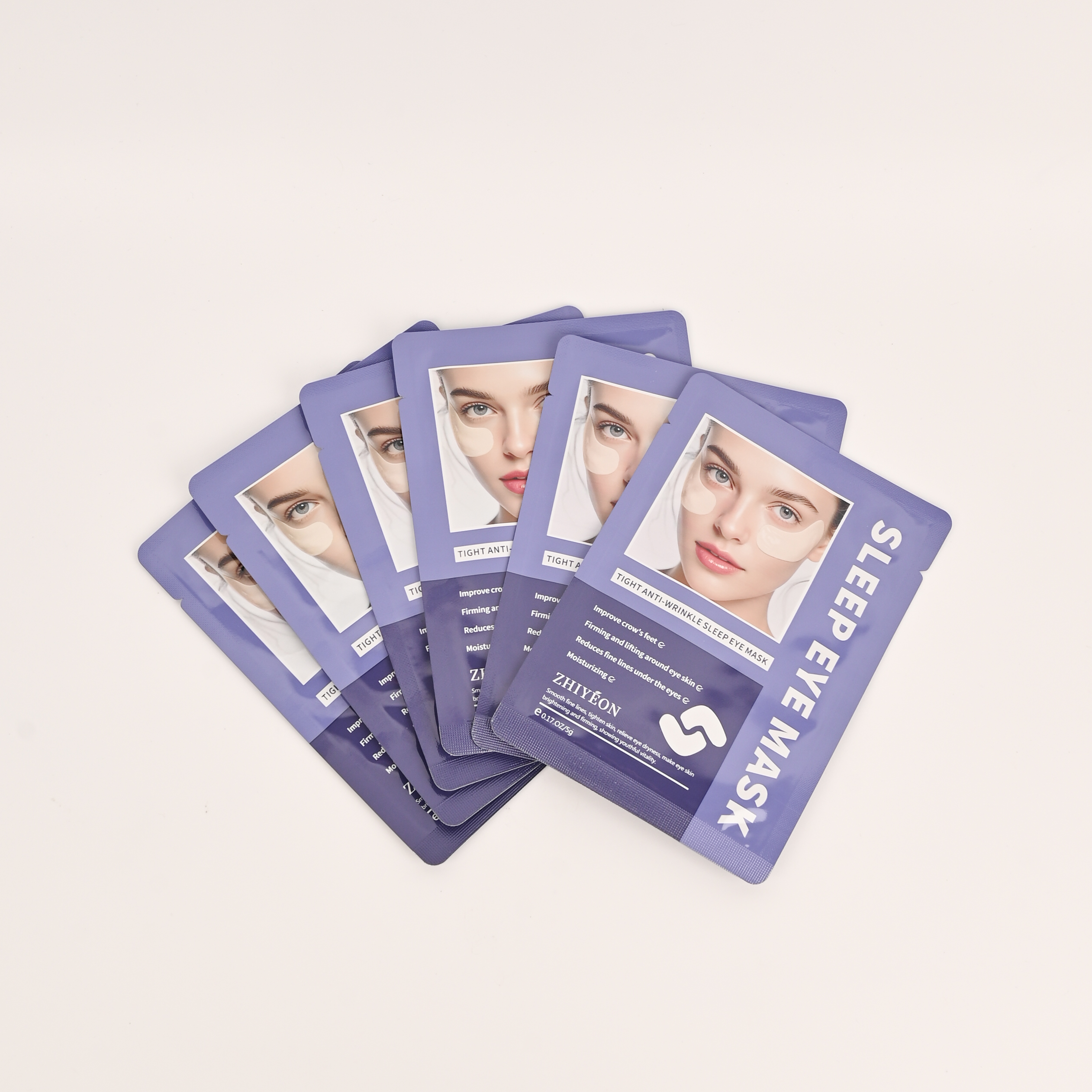 Blue bio-gel sleep eye mask/L-shaped eye mask. Write a title and product details in both Chinese and English Specification image