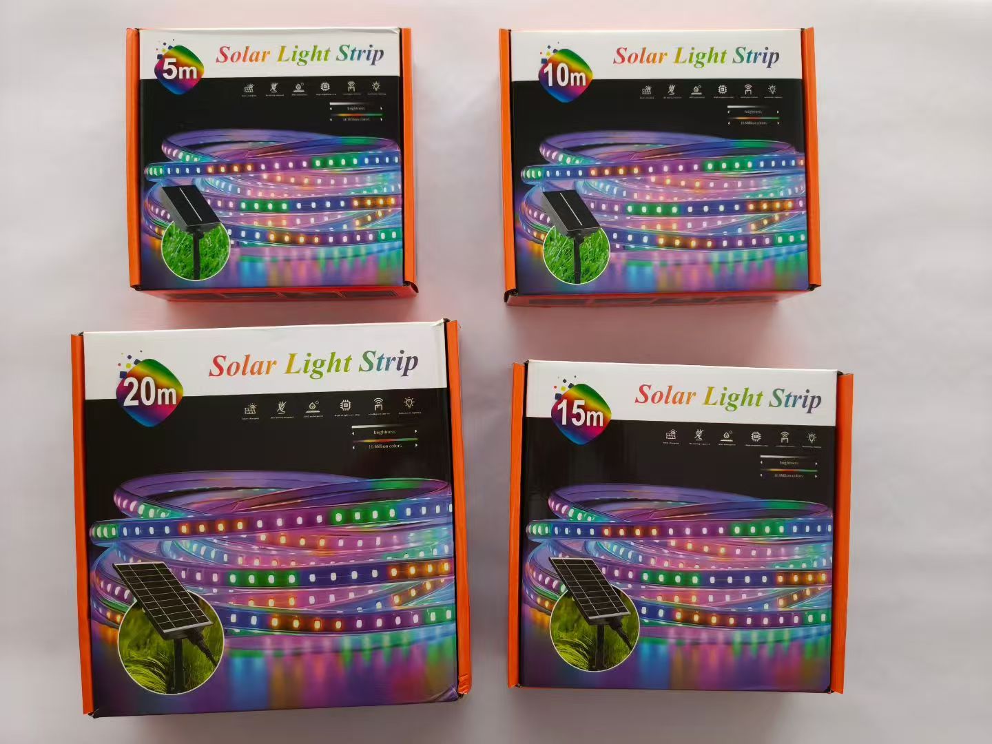 Solar-powered running lights, flowing water color light strips, outdoor waterproof neon lights, outdoor seven-color color-changing signs, led light strips Application Scenario
