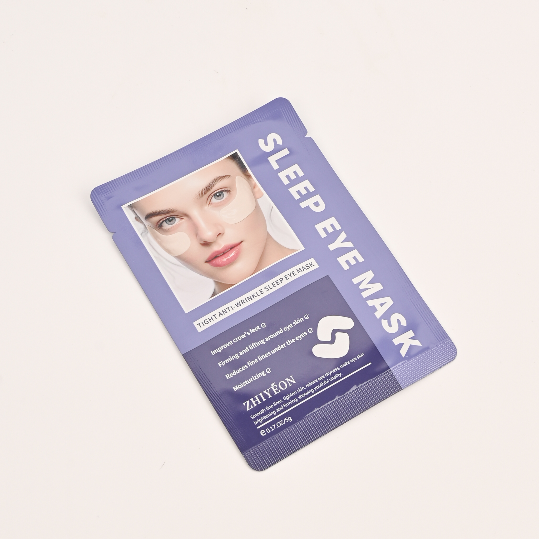 Blue bio-gel sleep eye mask/L-shaped eye mask. Write a title and product details in both Chinese and English Item Picture