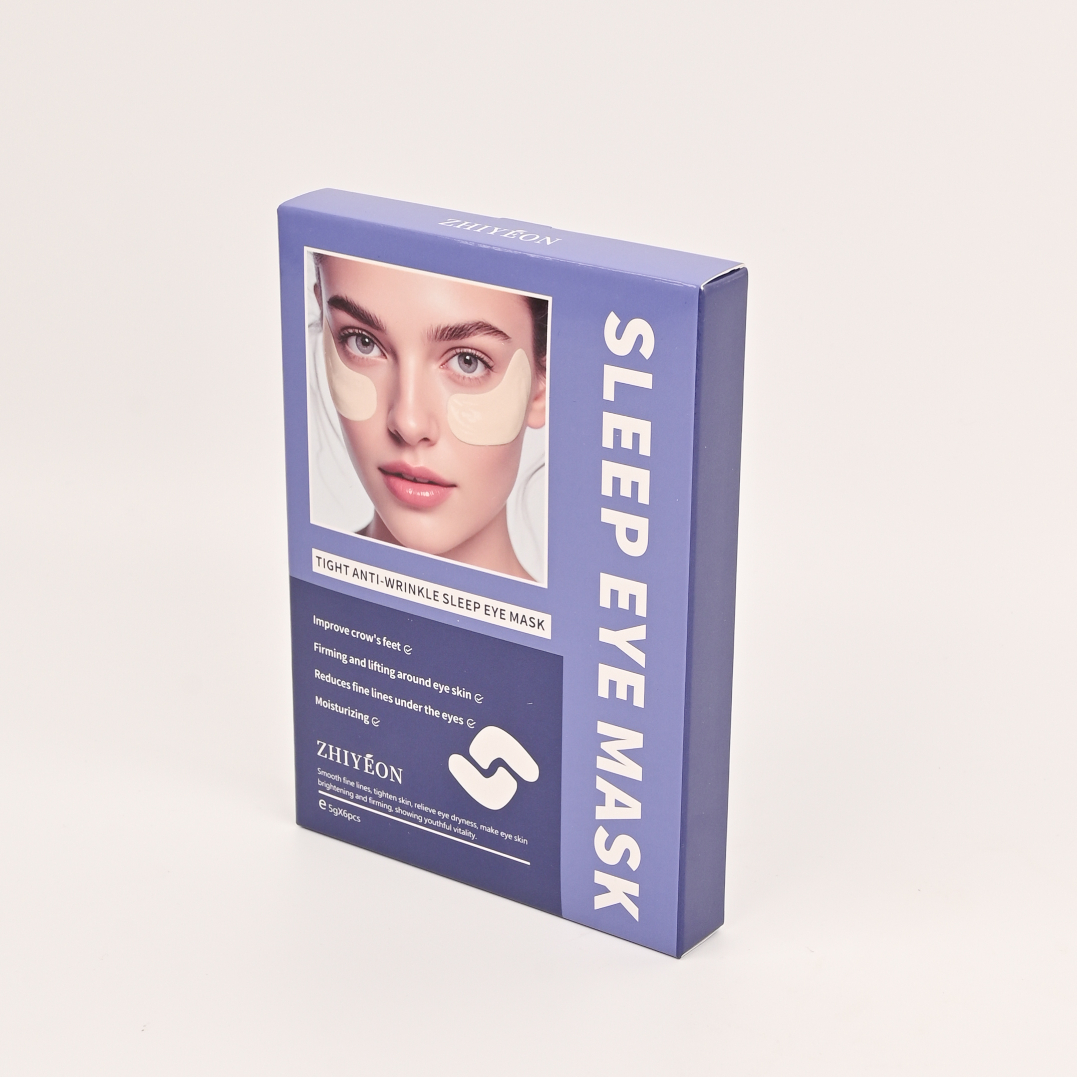Blue bio-gel sleep eye mask/L-shaped eye mask. Write a title and product details in both Chinese and English details Picture