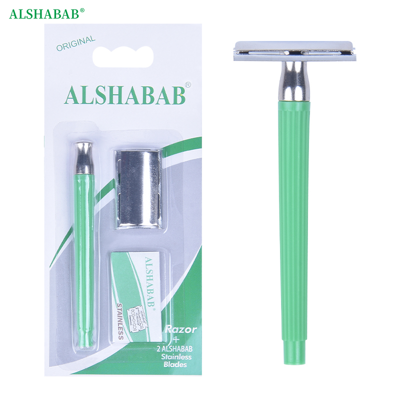 ALSHABAB吉派手动剃须刀男士专用除毛器清洁方便剃须刀安全无痕保安刀架