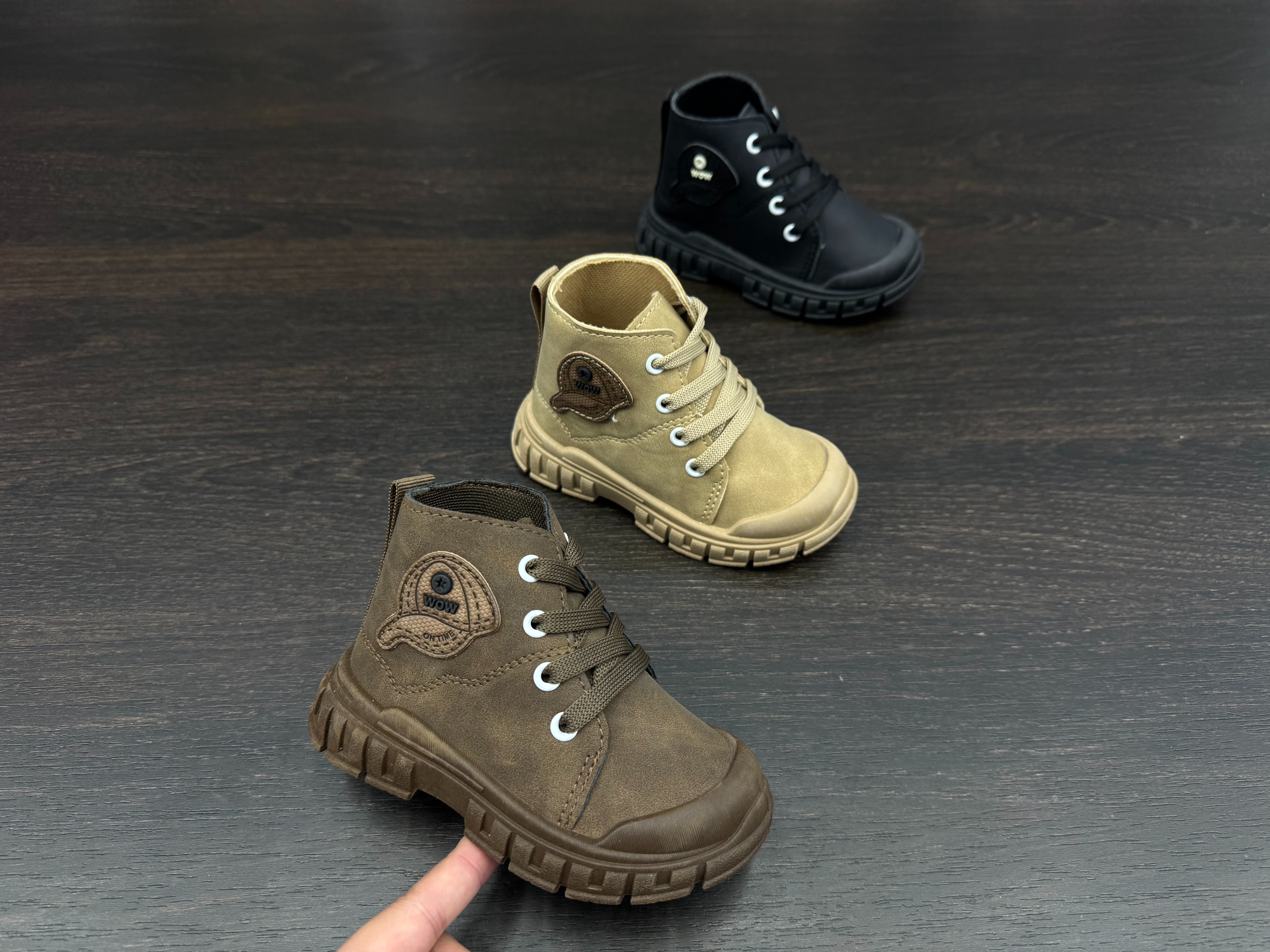 宝宝鞋高帮鞋带款式马丁靴防滑软底英伦风