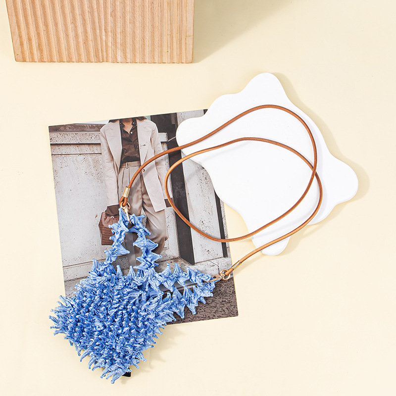 Sea urchin bag, durian bag slices, original, pure handcrafted, alternative bag, fashionable women's bag, multi-functional handbag, women's casual, versatile, trendy, lightweight, large capacity detail image 3