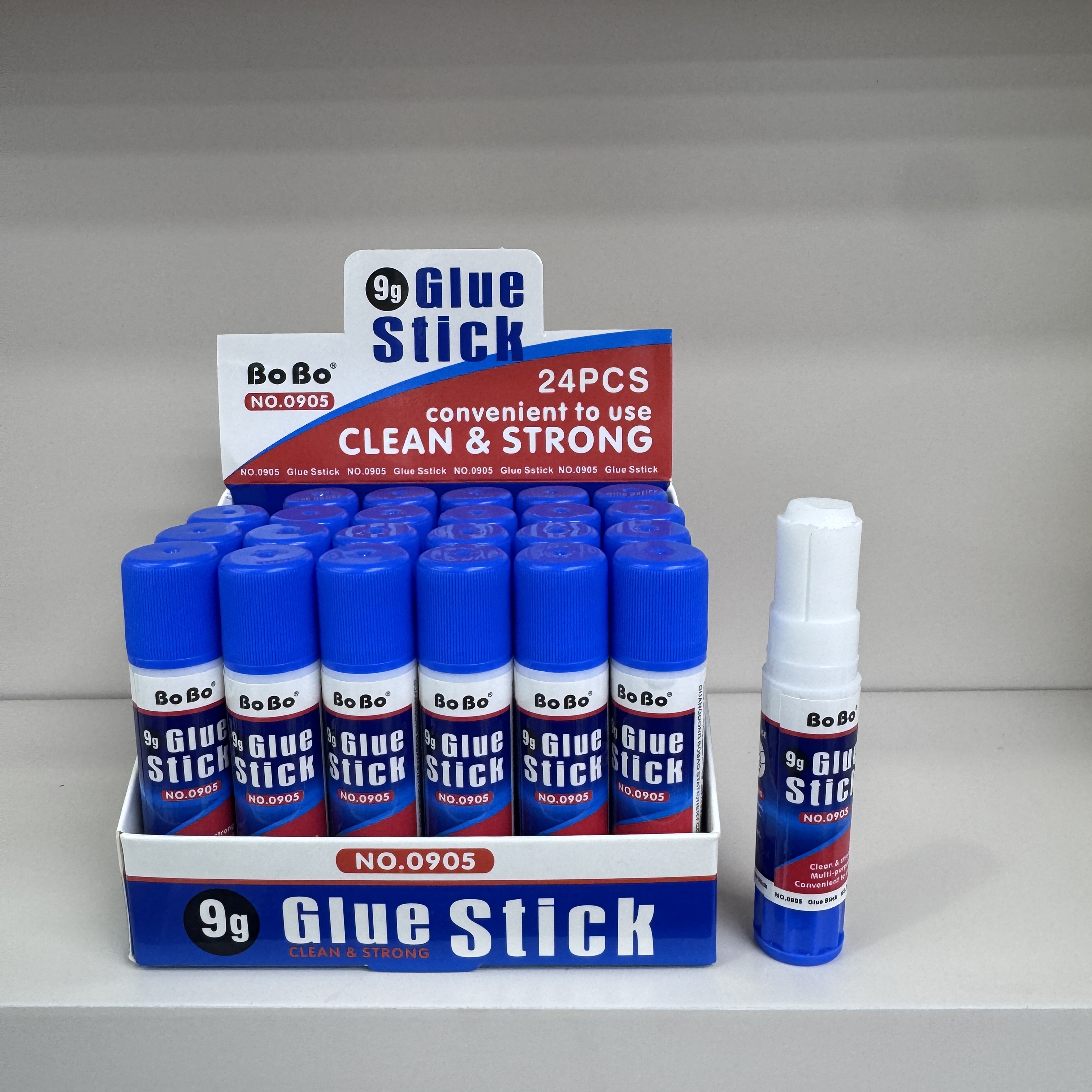 English Version NO.0905 PVA Solid Adhesive 9g, student-specific eco-friendly solid adhesive, quick bonding, easy to use, odorless, and free of formaldehyde Specification drawing