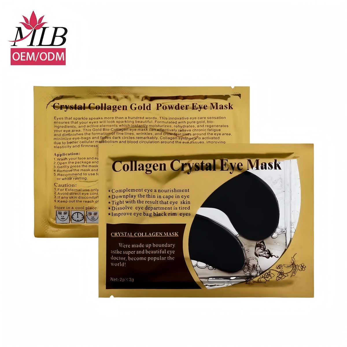 Cross-border collagen crystal eye mask for foreign trade: Improving dark circles and reducing eye wrinkles Hydrogel eye mask with butterfly bag packaging Item Picture