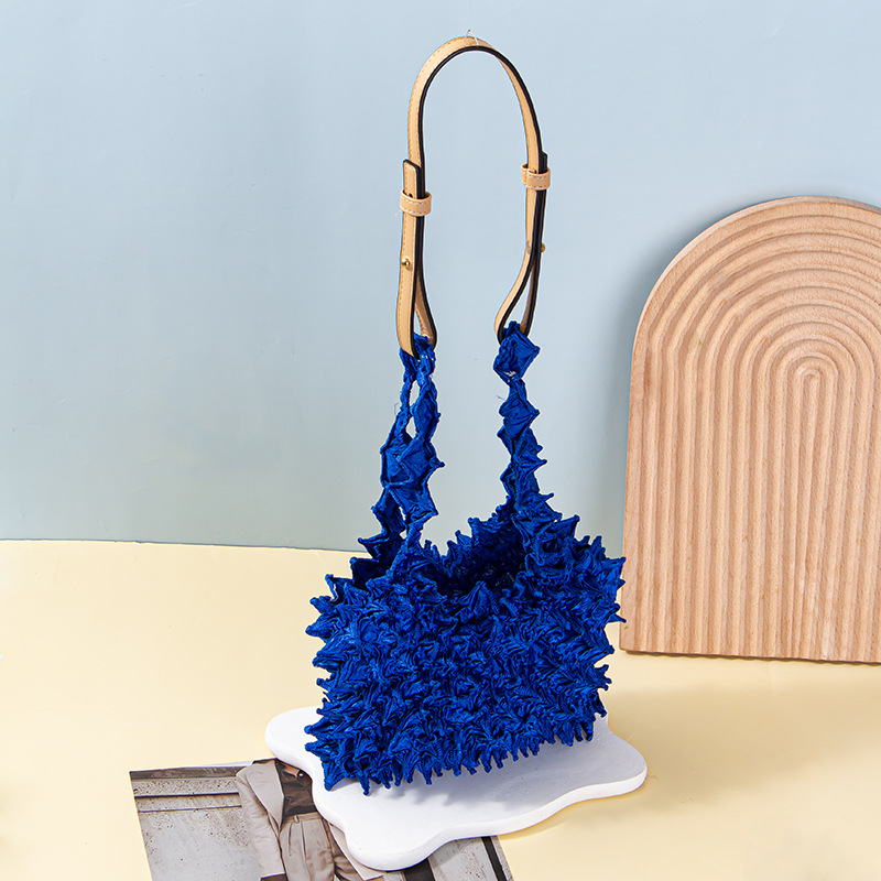 Sea urchin bag, durian bag slices, original, pure handcrafted, alternative bag, fashionable women's bag, multi-functional handbag, women's casual, versatile, trendy, lightweight, large capacity detail image 7