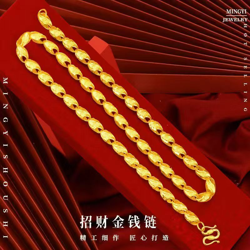 N0000-250813女项链金色ins网红潮女轻奢锁骨毛衣项链大金链子详情6