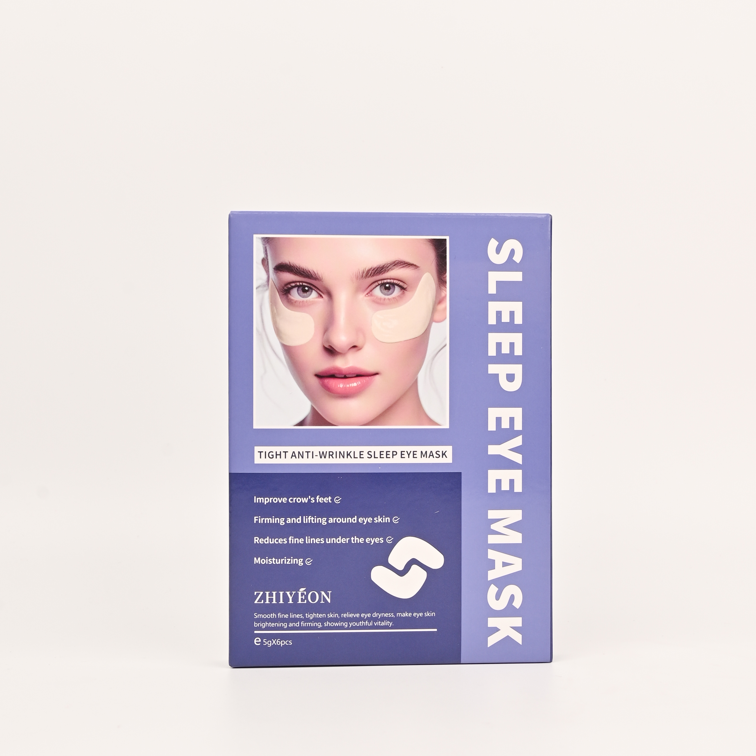 Blue bio-gel sleep eye mask/L-shaped eye mask. Write a title and product details in both Chinese and English