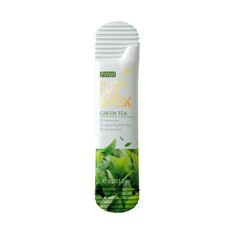 Fenyi Brightening Green Tea Leave-in Sleeping Mask 3g All-English Sleeping Mask Skin Care product Export Mask Specification drawing