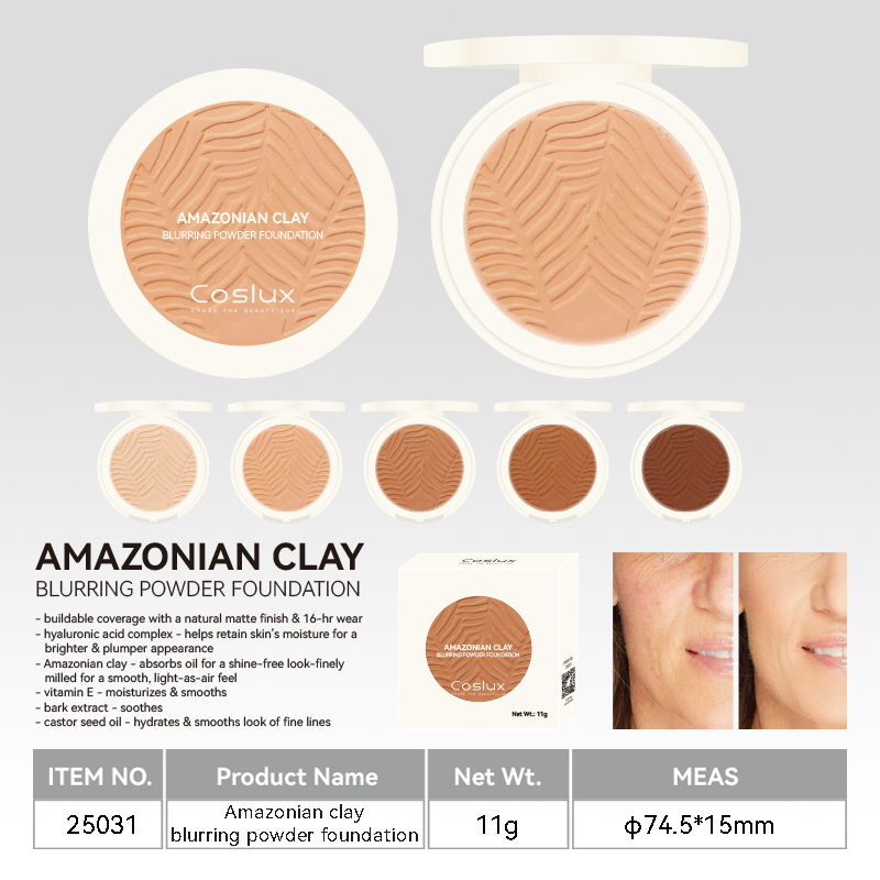 Amazon Clay Soft Focus Foundation Powder can create a natural matte finish that conceals concealer and lasts up to 16 hours. The hyaluronic acid complex locks in moisture from the skin Specification image