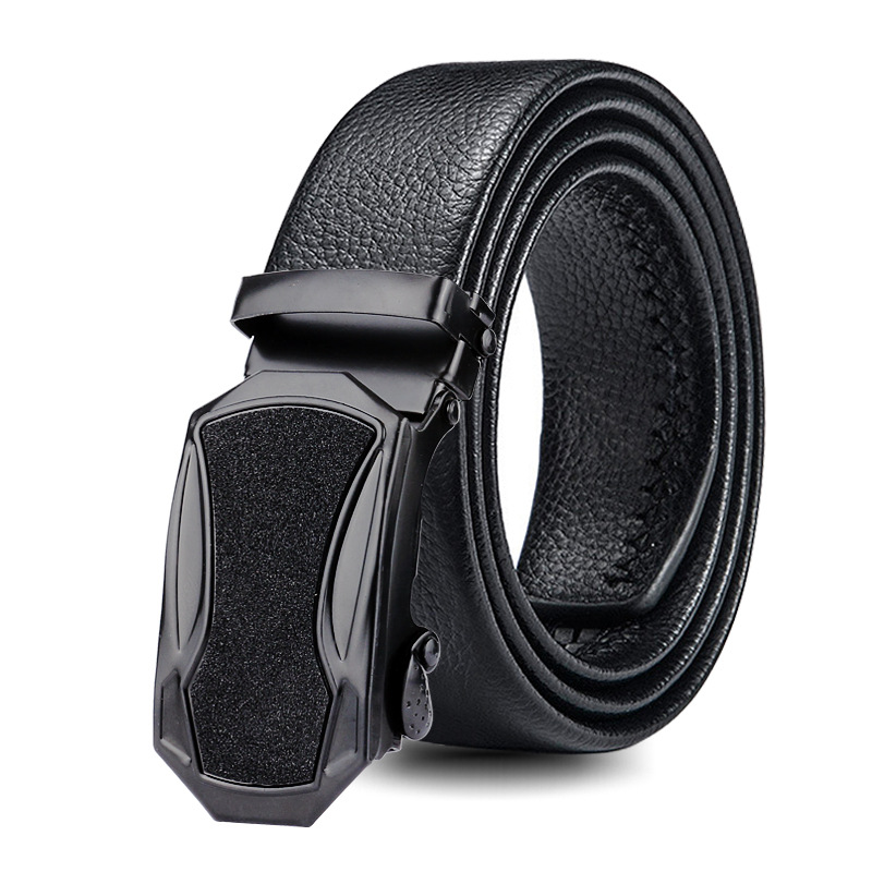 Douyin Internet celebrity "Full Sky Stars" best-selling men's automatic buckle belt men's version double-edge wear-resistant belt manufacturer details Picture