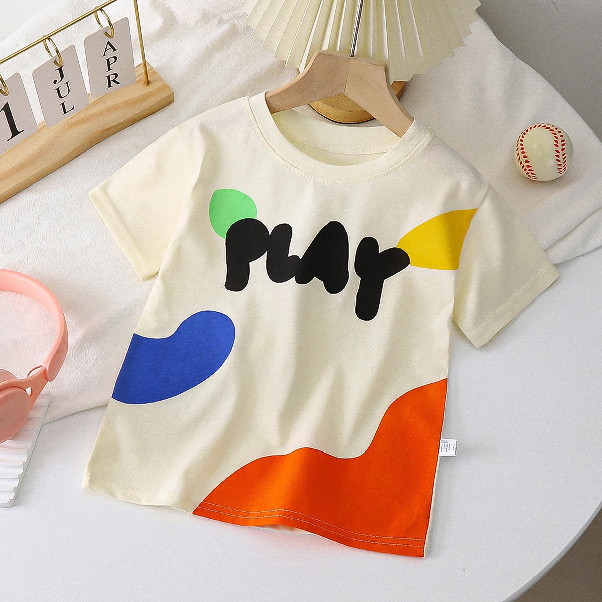 New boys' clothes, summer children's base layer, boys' little kids' stylish top, short-sleeved T-shirt, with trendy hair replacement inside Application Scenario