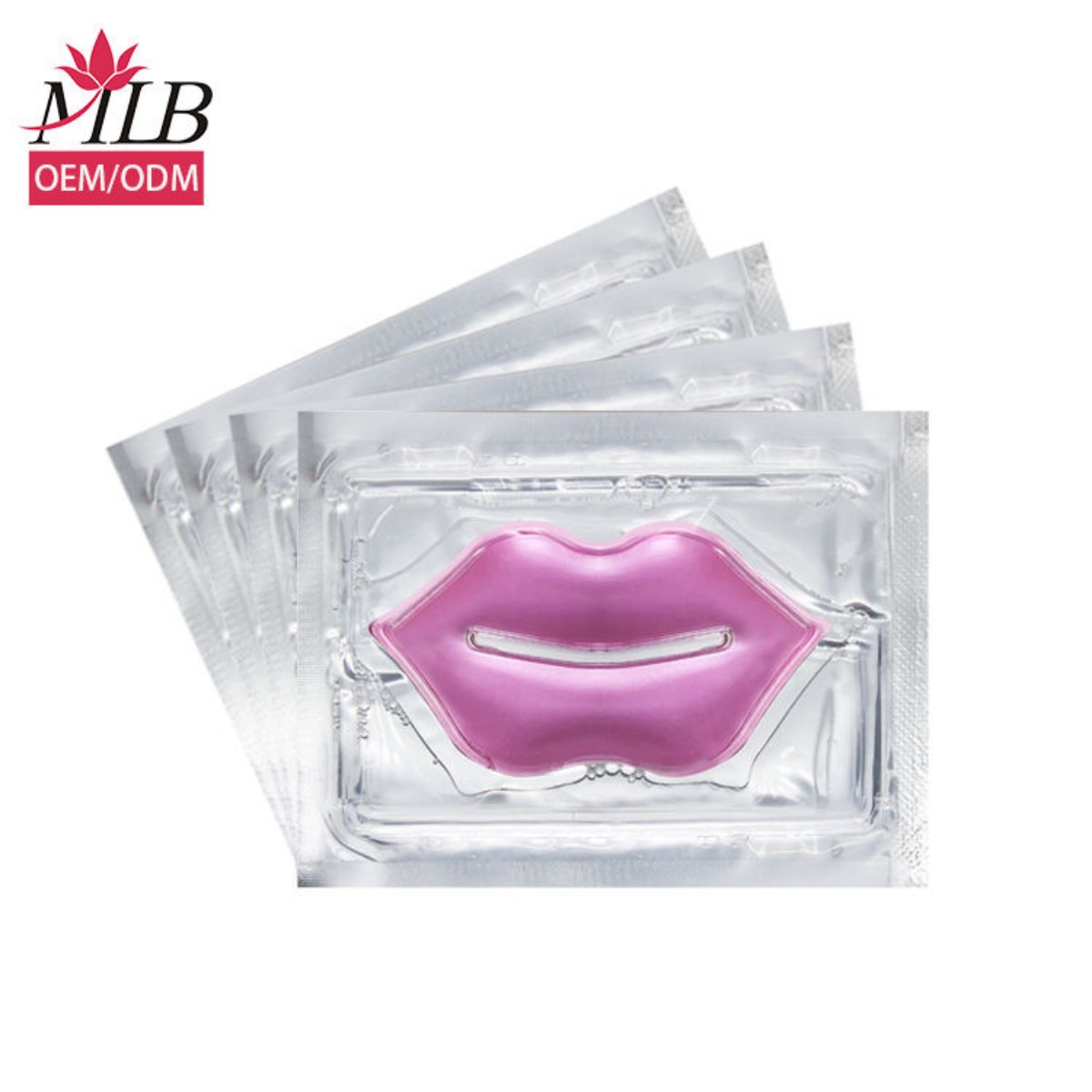 Self-owned brand wholesale pink collagen crystal lip mask: 5g pink small mouse-shaped aluminum bag packaging moisturizing and plumping gel lip patch (customizable)