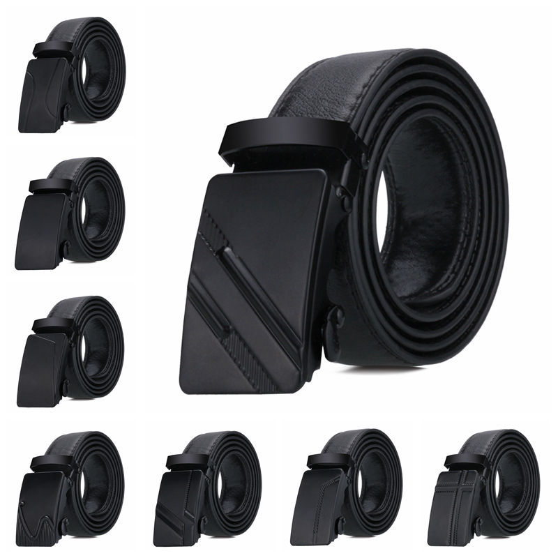 跨境爆款黑色自动扣男士皮带 男式休闲腰带电商赠品礼品裤带批发