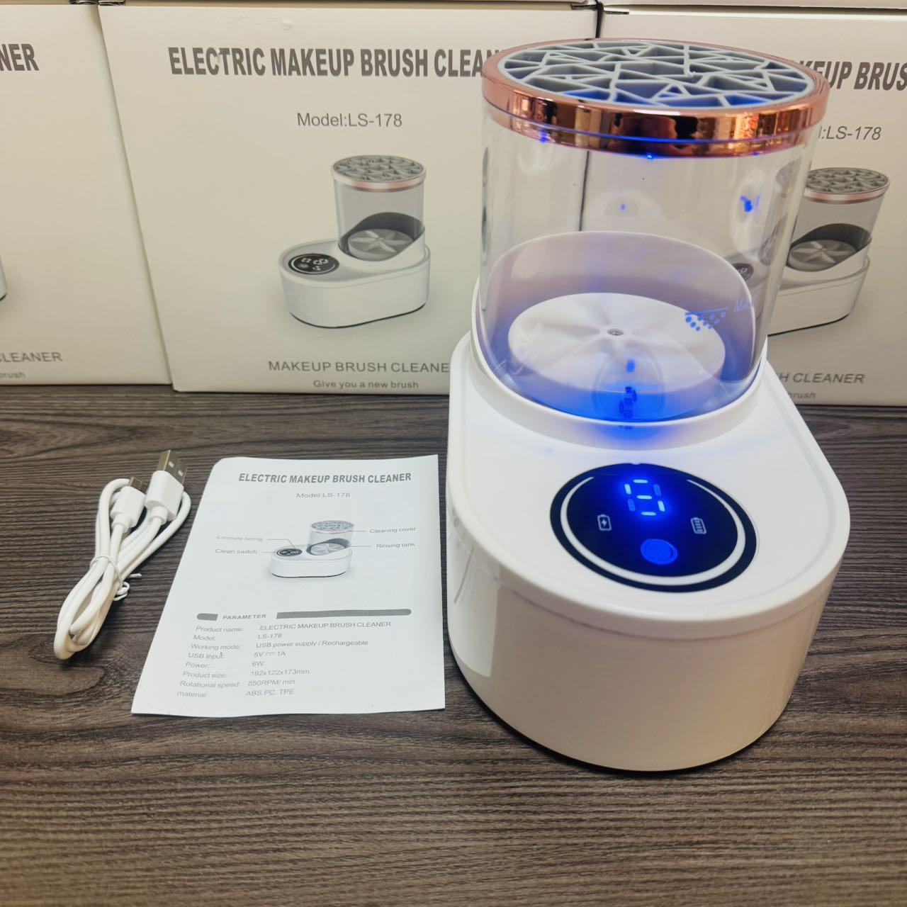 Electric beauty brush cleaner Application Scenario