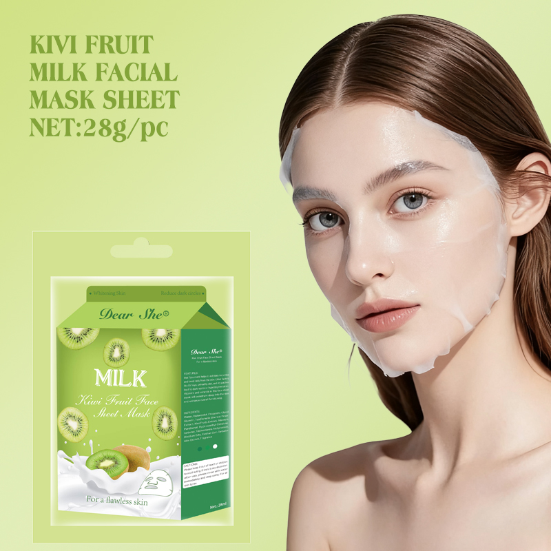 Dear she Kiwi Fruit Moisturizing and Skin-Friendly Essence Mask Wholesale Moisturizing, Nourishing, Brightening and Softening Skin Breathable Sheet Mask