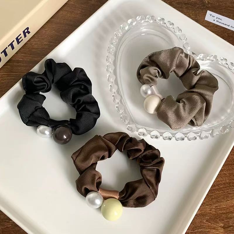 大肠发圈缎面毛毛卡通发绳批发女童发饰发圈头绳多款可选