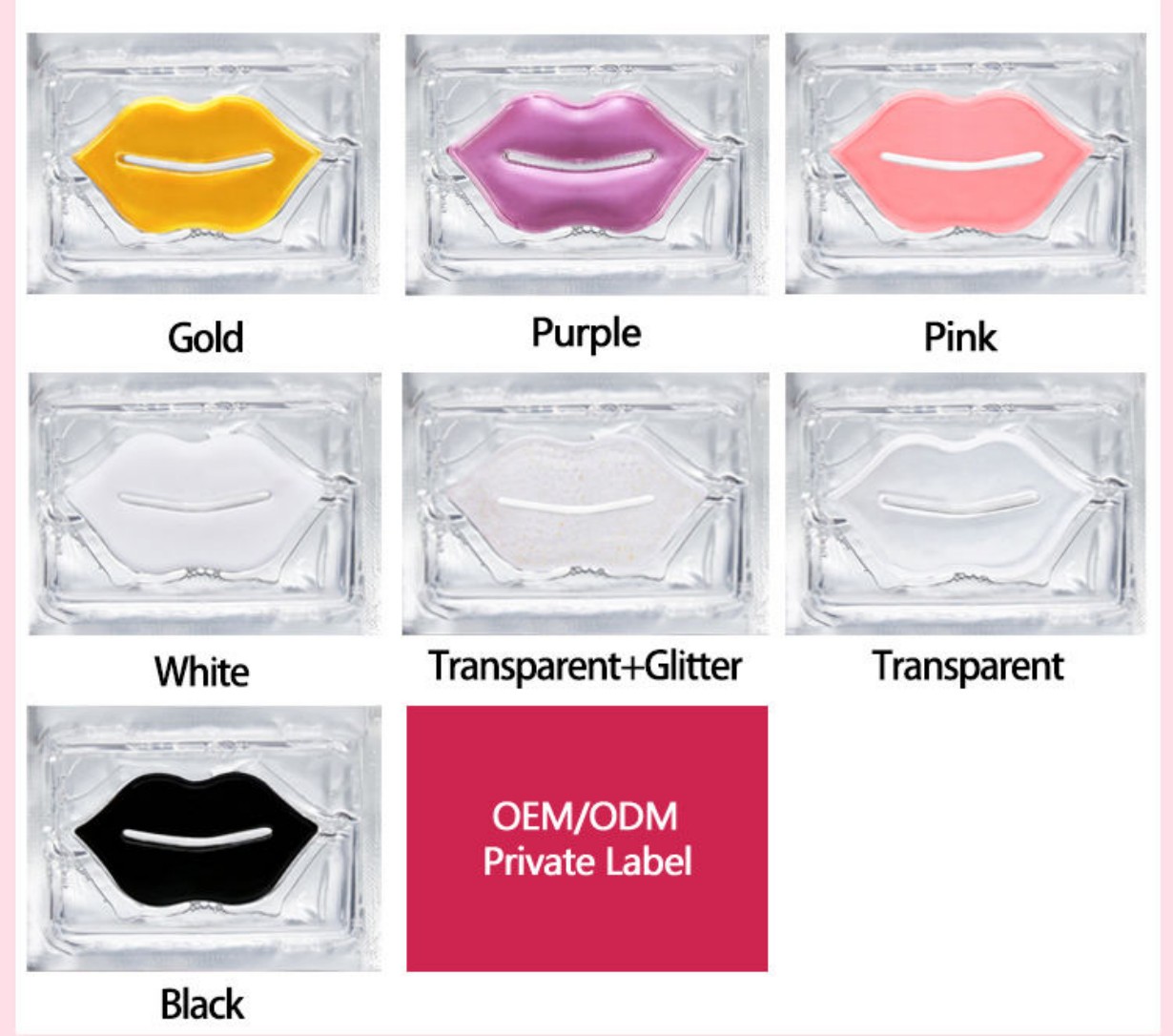 Collagen Crystal White Gel Eye and Lip Mask: 5g Aluminum Bag White Small Mouth Shape Oral Beauty Mask (Customizable) Specification image