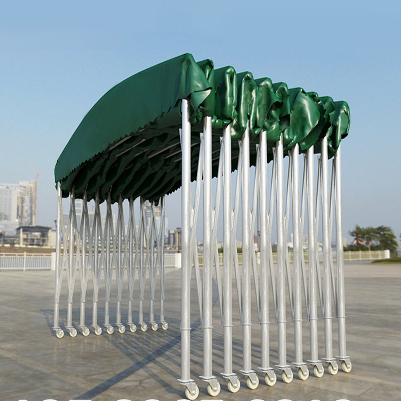 户外防疫移动雨篷活动蓬大型仓库推拉棚伸缩雨棚篮球场电动遮阳棚