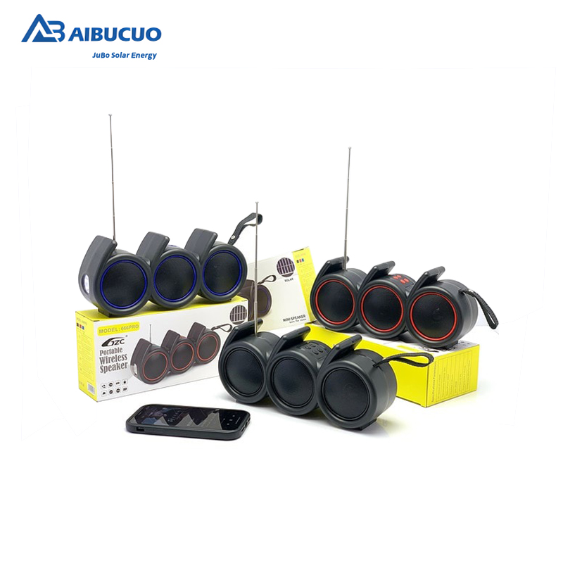 AIBUCUO 666PRO brand high-quality guarantee, emergency outdoor lighting, solar radio, MP3 song player, Bluetooth speaker, mobile portable, USB charging speaker Specification image