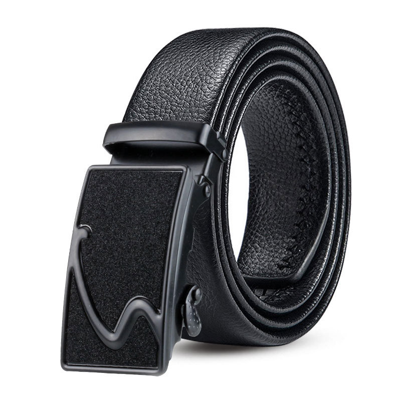 Douyin Internet celebrity "Full Sky Stars" best-selling men's automatic buckle belt men's version double-edge wear-resistant belt manufacturer Specification drawing