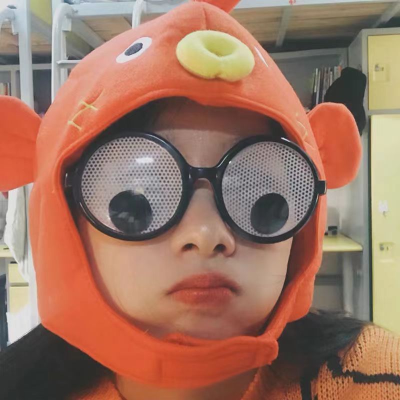 创意自拍搞怪眼镜眩晕可转动眼珠子眼镜生日派对拍照道具