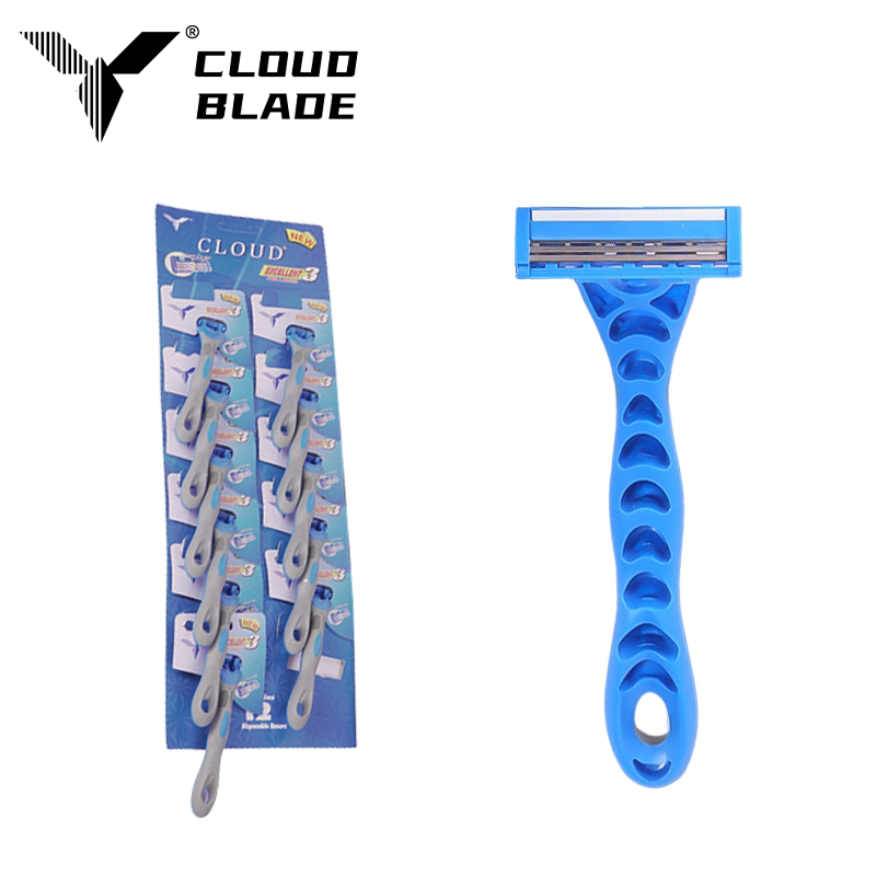 克劳德剃须刀 手动剃须刀 工厂批发剃须刀片 挂卡剃须刀3刀片12pc一卡
