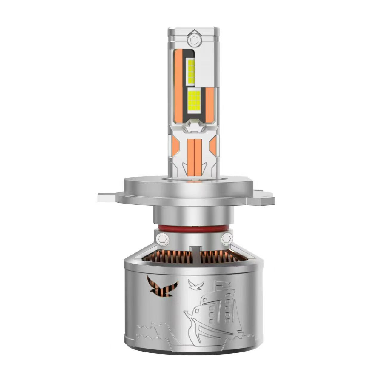 Private model 270W four-copper tube car led large bulb, ultra-bright and powerful h7 headlight, h4 high and low distance integrated car headlight pic 6